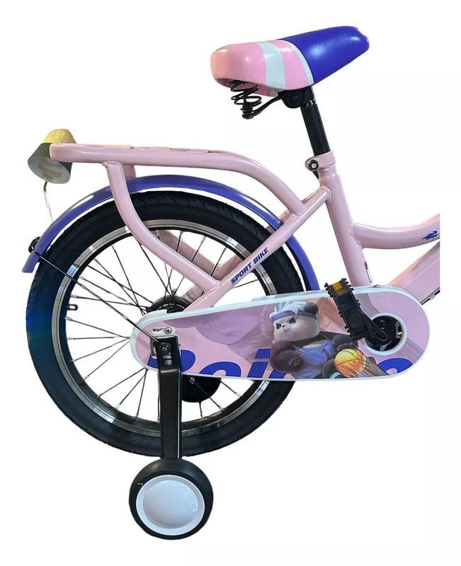 Bicicleta Infantil Aro 18 Com Cestinha Rosa Beidox 24103Bk